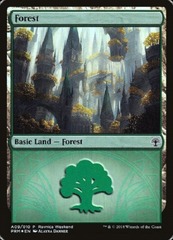 Forest (A09/010) - FOIL PROMO Ravnica Weekend Selesnya 2018